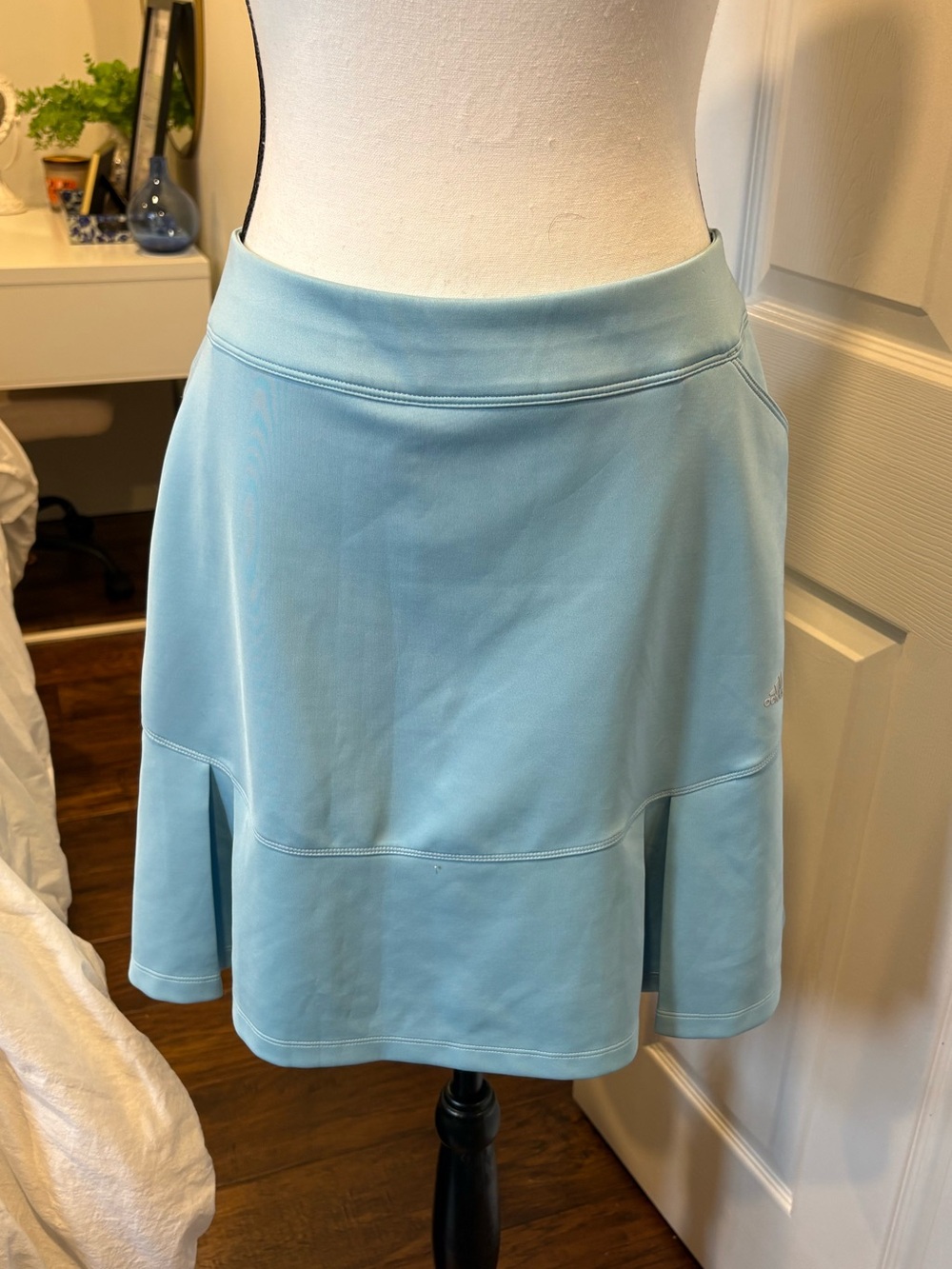 Adidas Golf Baby Blue Pleated Skort Skirt Y2K Preppy Size XL